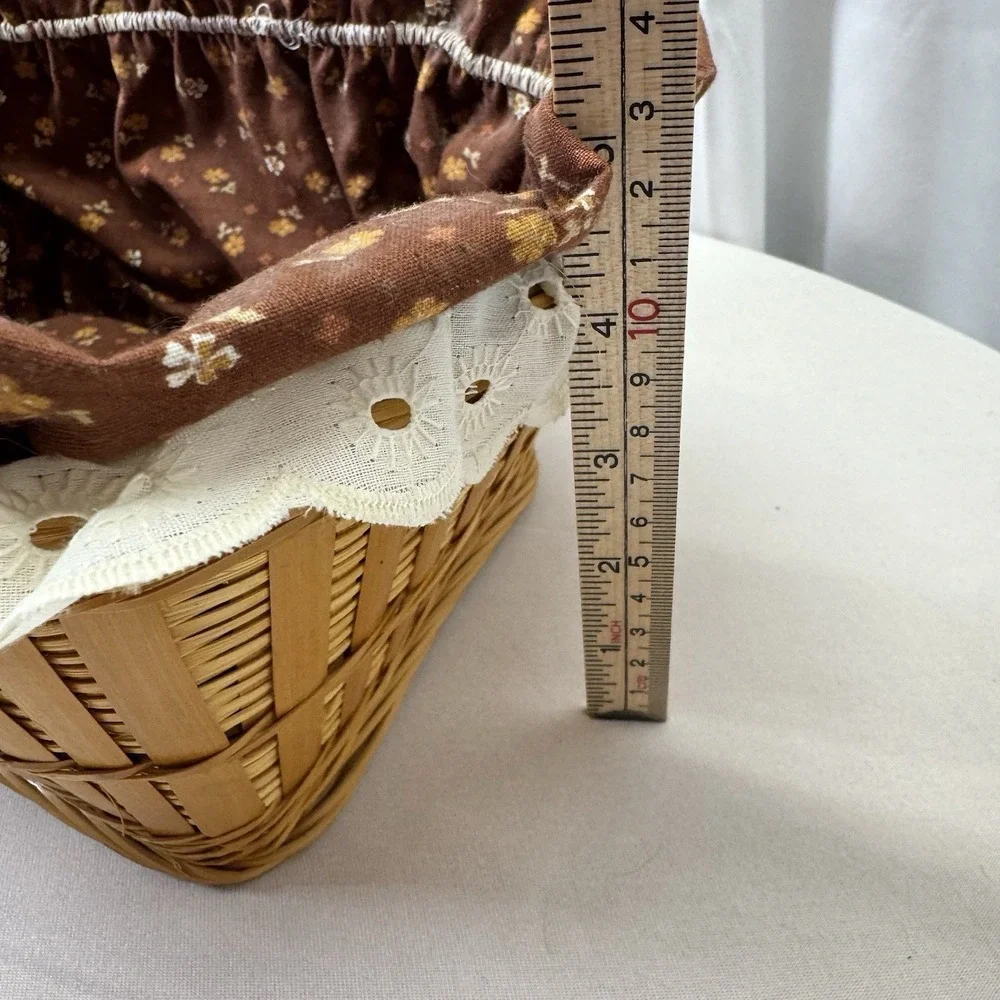 Vintage‎ Basket With Brown Floral Liner